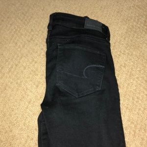 American Eagle Black Jeggings (no holes)